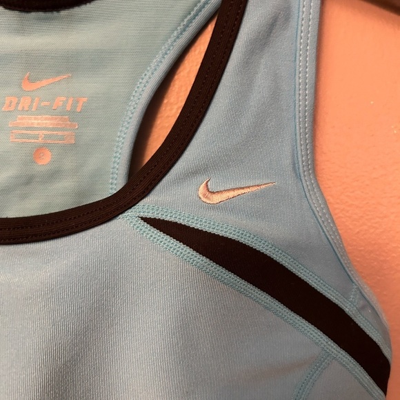 Nike sports bra - turquoise/black racer back activewear - Picture 3 of 7